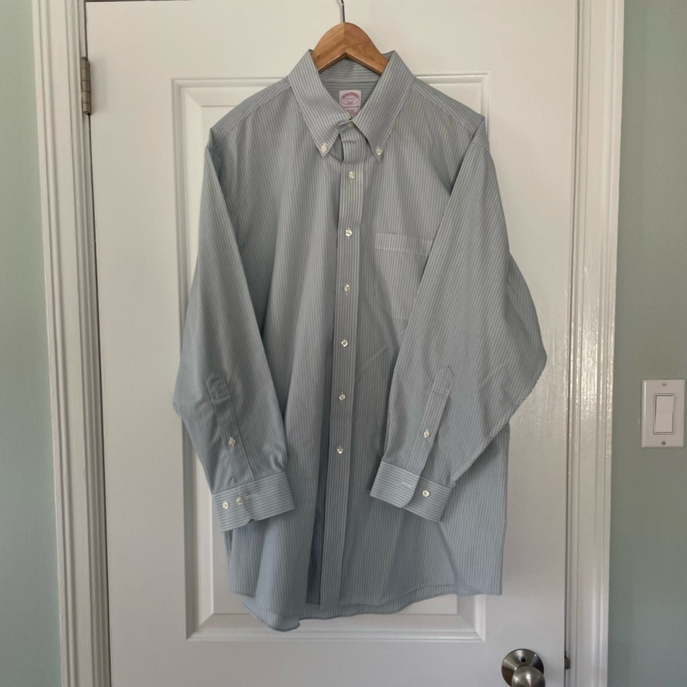 Brooks Brothers striped dress shirt size 17 2/3